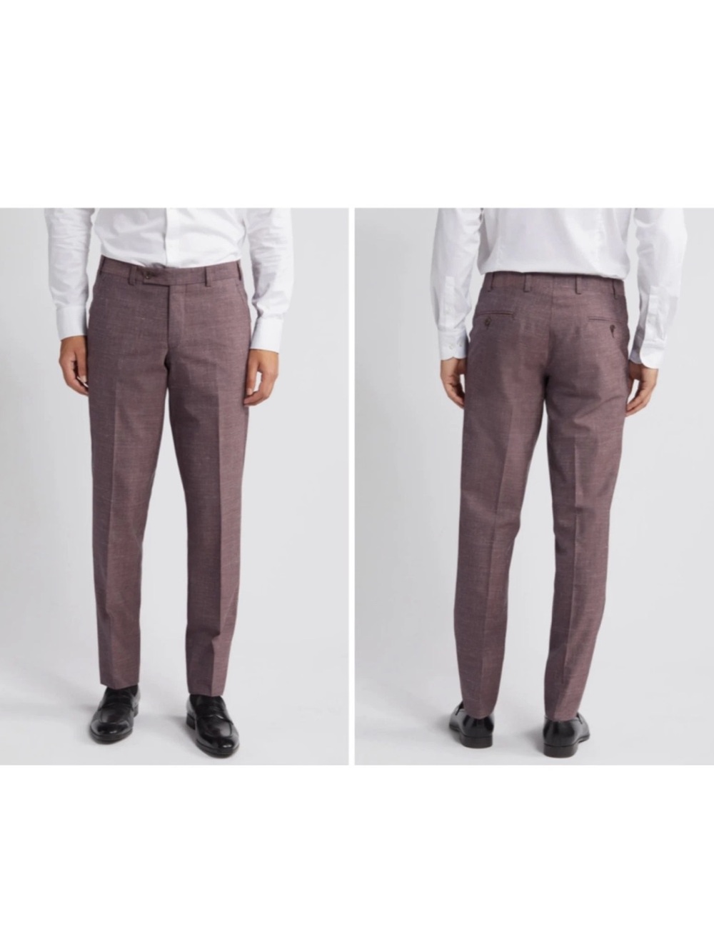 Ted Baker Plum/Mauve Straight Leg Trouser High Rise Ankle Pants Size 30 Regular
